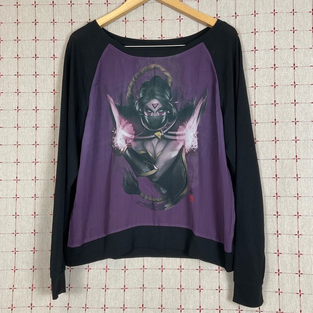 WeLoveFine DOTA 2 Templar Assassin Purple & Black Long Sleeve XXL Sheer Front